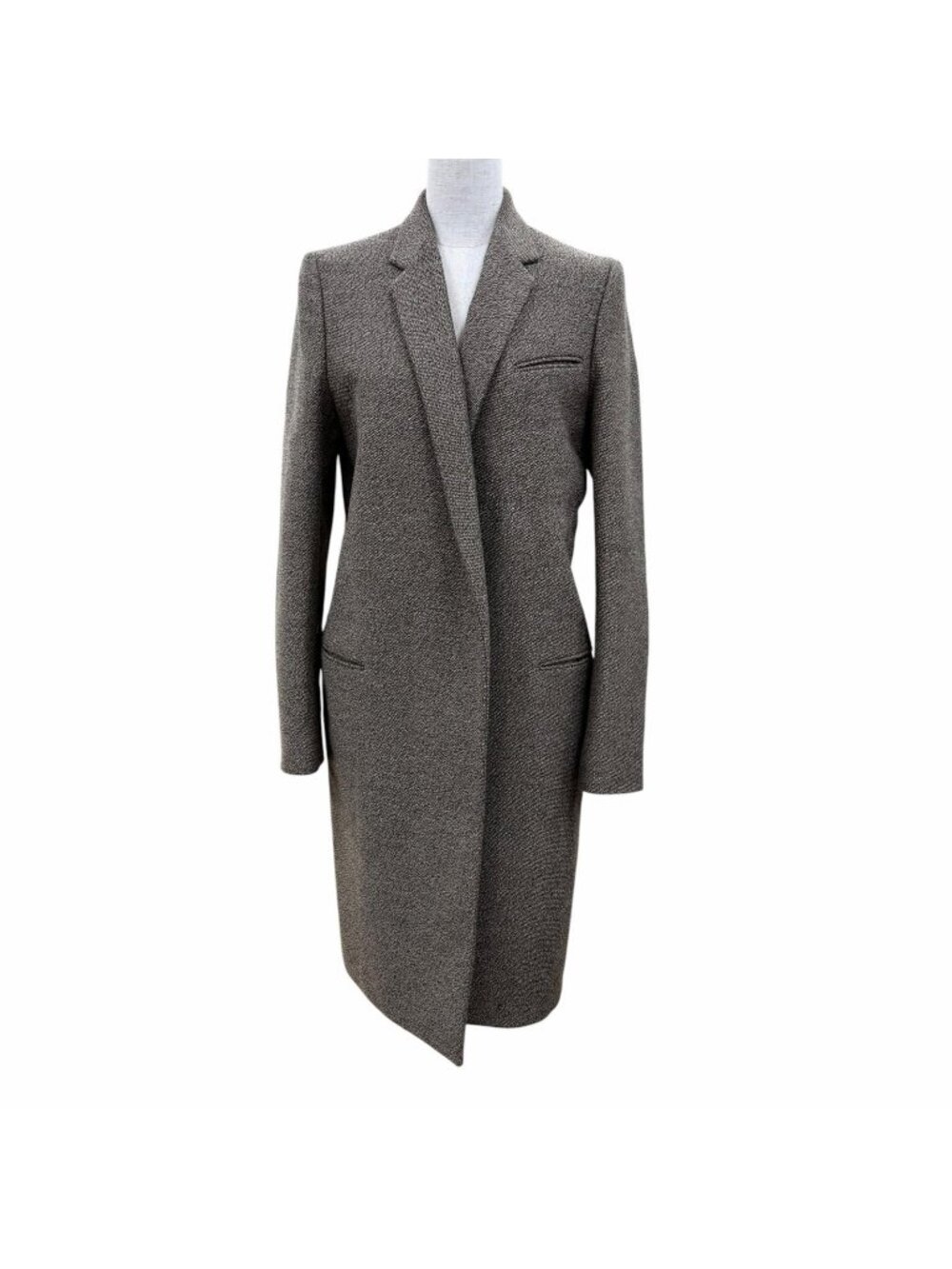 Celine Wool Cashmere Phoebe Philo Era Long Crombie Coat Brown 38